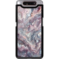 Samsung Galaxy A80 Case Hülle - Violetter silberner Marmor