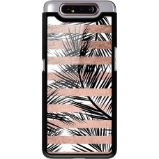 Hülle Samsung Galaxy A80 - Palm trees gold stripes