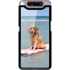 Samsung Galaxy A80 Case Hülle - Summer Dog on Paddle