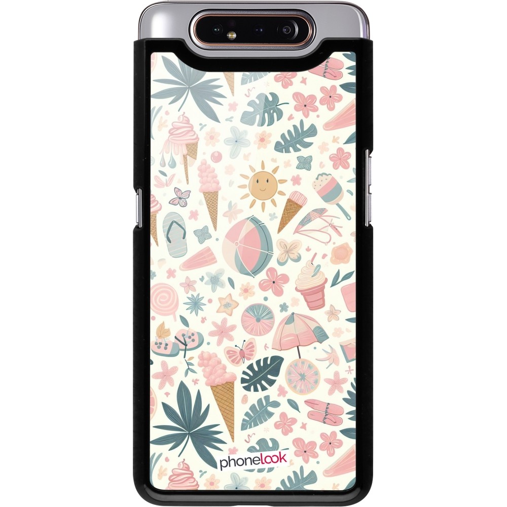 Samsung Galaxy A80 Case Hülle - Sommer Pink Muster