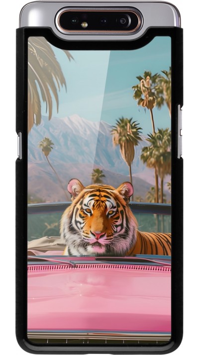 Coque Samsung Galaxy A80 - Tigre voiture rose
