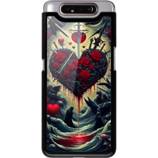 Samsung Galaxy A80 Case Hülle - Dunkle Liebe Herz Blut