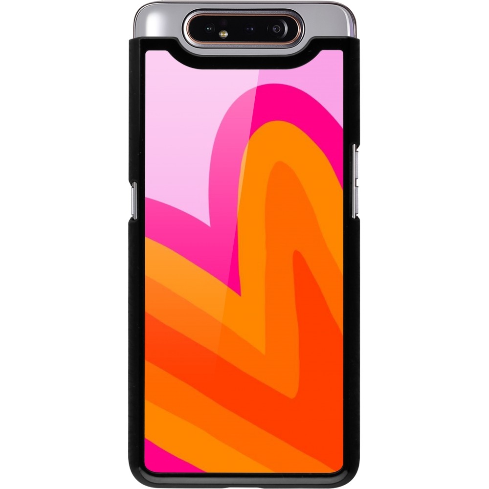 Samsung Galaxy A80 Case Hülle - Valentine 2024 heart gradient