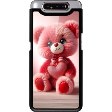 Samsung Galaxy A80 Case Hülle - Valentin 2024 Rosaroter Teddybär