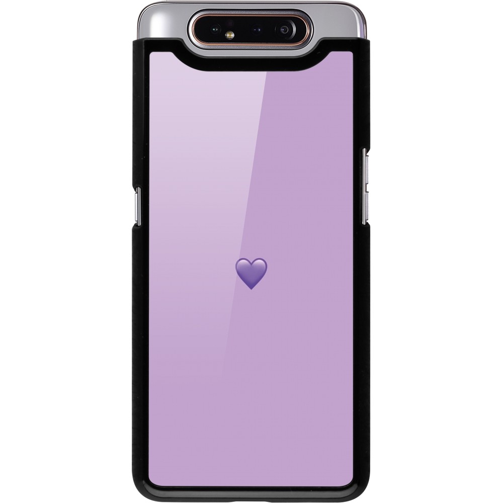 Samsung Galaxy A80 Case Hülle - Valentine 2023 purpule single heart