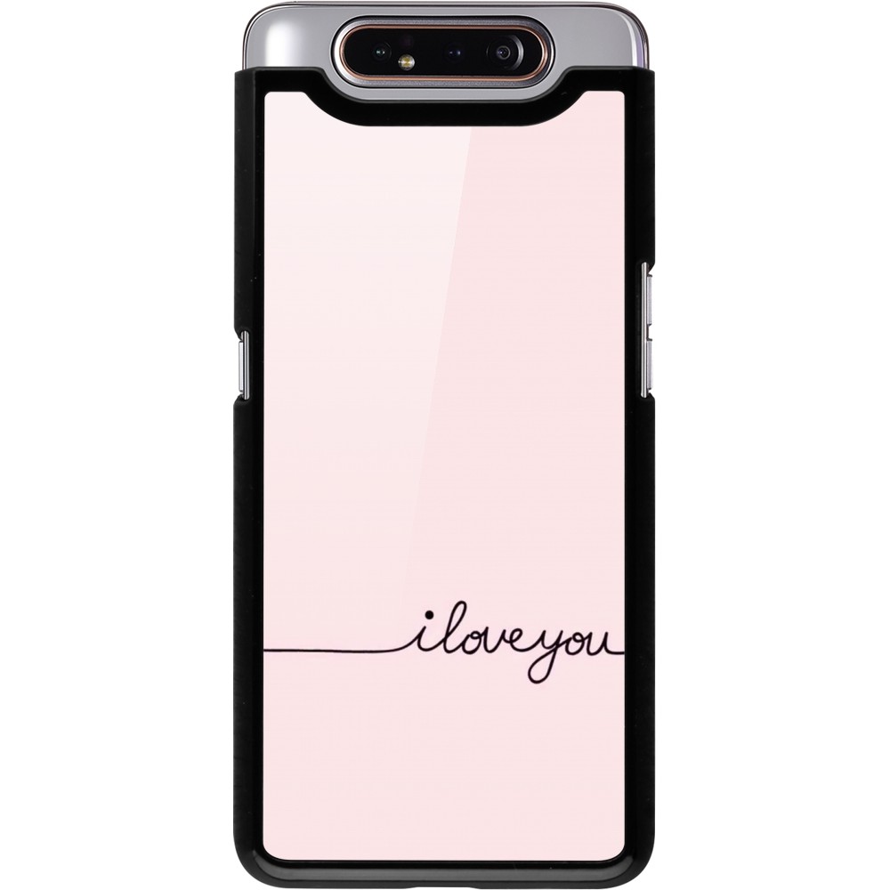 Samsung Galaxy A80 Case Hülle - Valentine 2023 i love you writing