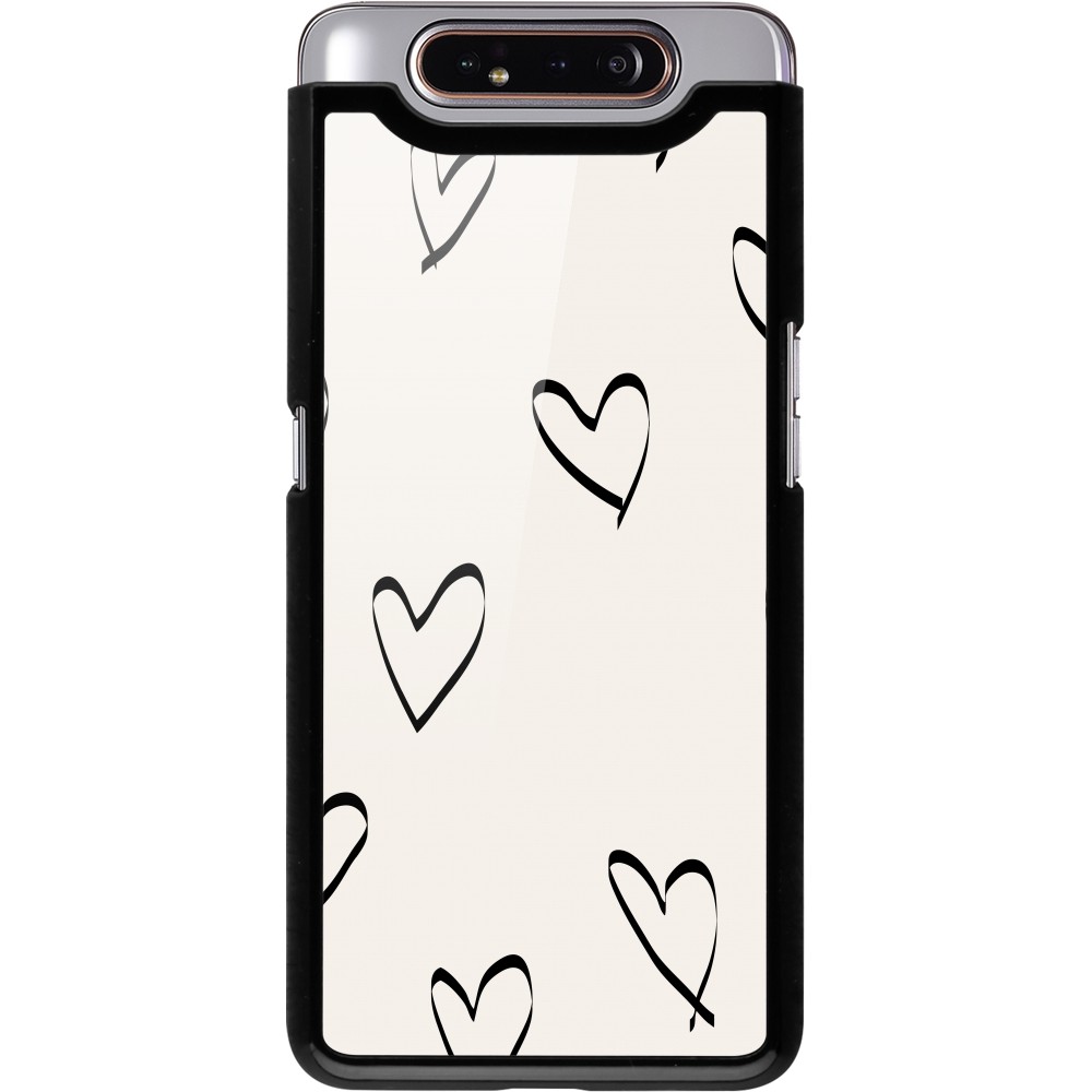 Samsung Galaxy A80 Case Hülle - Valentine 2023 minimalist hearts