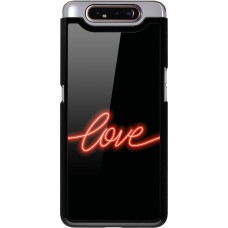 Samsung Galaxy A80 Case Hülle - Valentine 2023 neon love