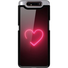 Samsung Galaxy A80 Case Hülle - Valentine 2023 single neon heart