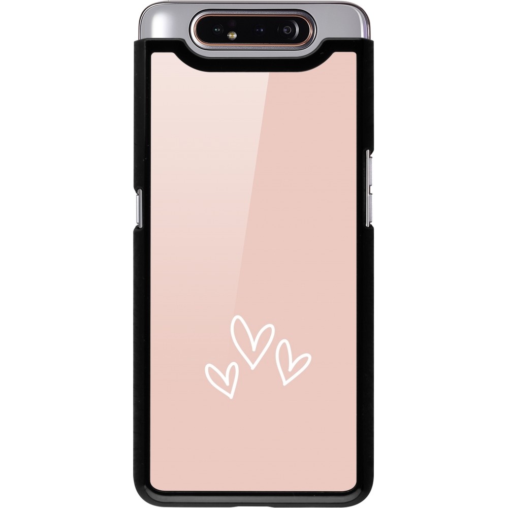 Samsung Galaxy A80 Case Hülle - Valentine 2023 three minimalist hearts