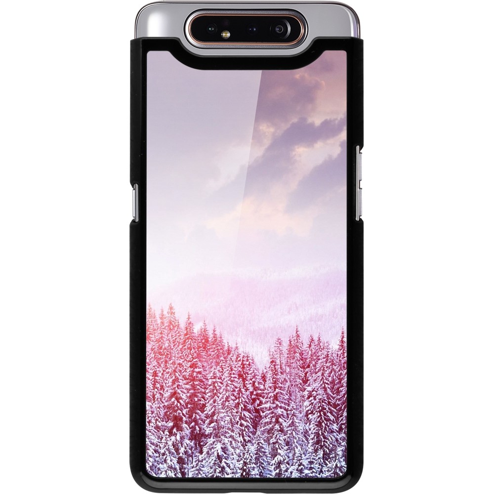 Samsung Galaxy A80 Case Hülle - Winter 22 Pink Forest