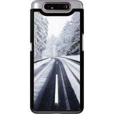 Samsung Galaxy A80 Case Hülle - Winter 22 Snowy Road