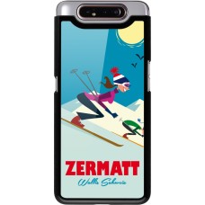 Samsung Galaxy A80 Case Hülle - Zermatt Ski Downhill