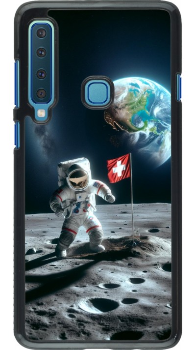 Samsung Galaxy A9 Case Hülle - Astro Schweiz auf dem Mond