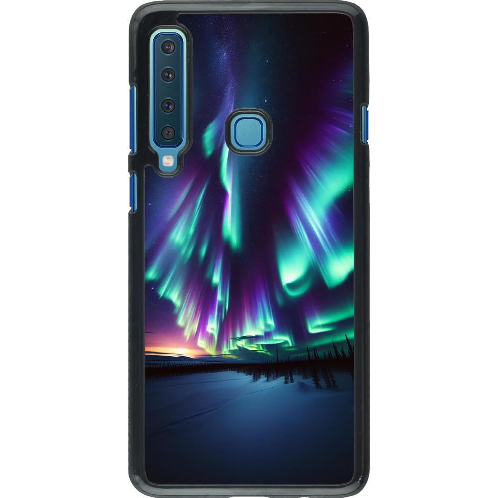 Samsung Galaxy A9 Case Hülle - Funkelndes Nordlicht