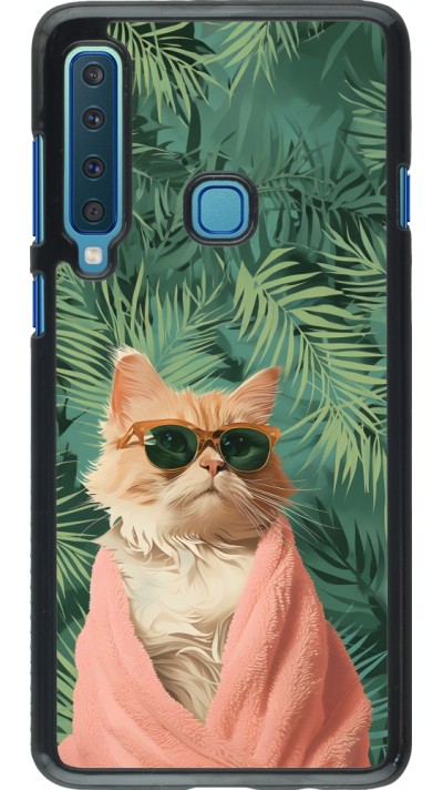 Samsung Galaxy A9 Case Hülle - Cat Summer Palms