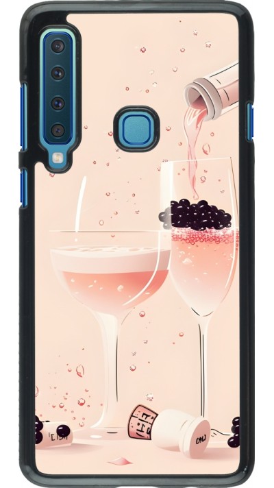 Samsung Galaxy A9 Case Hülle - Champagne Pouring Pink