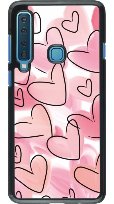 Samsung Galaxy A9 Case Hülle - Easter 2023 pink hearts