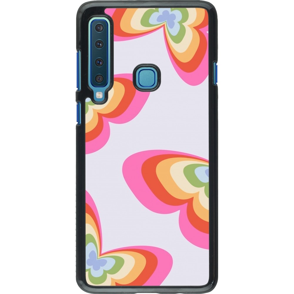 Samsung Galaxy A9 Case Hülle - Easter 2024 rainbow butterflies