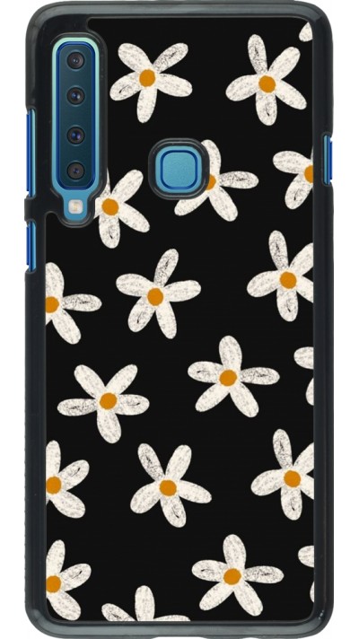 Samsung Galaxy A9 Case Hülle - Easter 2024 white on black flower