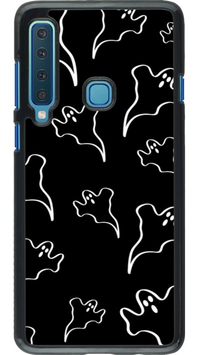 Samsung Galaxy A9 Case Hülle - Halloween 2024 black and white ghosts