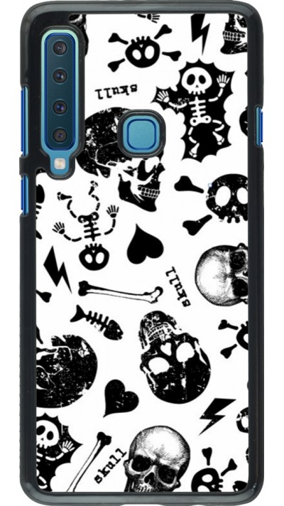 Samsung Galaxy A9 Case Hülle - Halloween 2024 skeleton mix