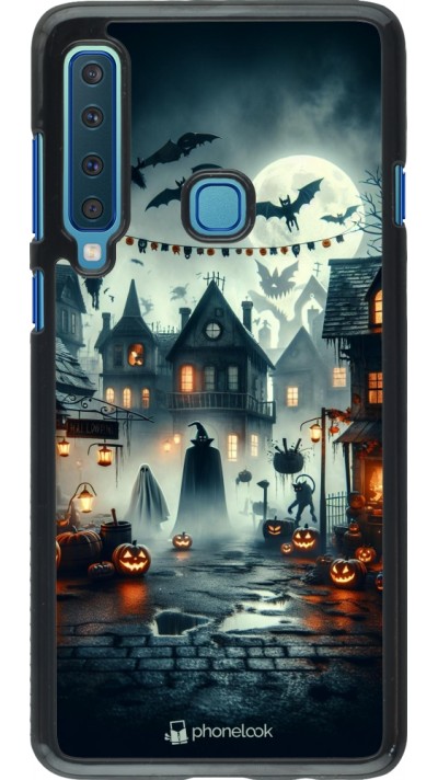 Samsung Galaxy A9 Case Hülle - Halloween Spukstadt