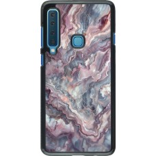 Samsung Galaxy A9 Case Hülle - Violetter silberner Marmor