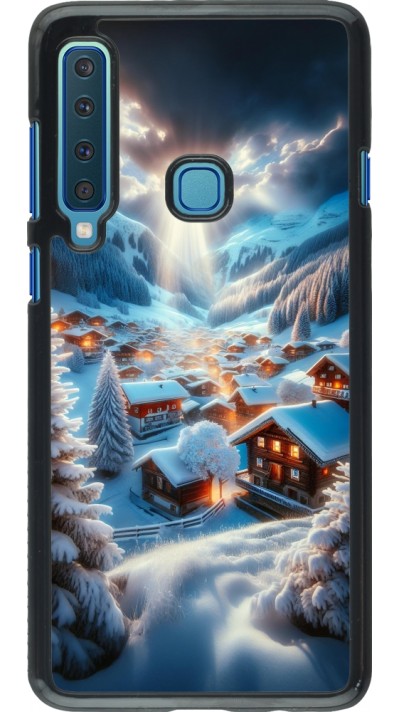 Samsung Galaxy A9 Case Hülle - Berg Schnee Licht