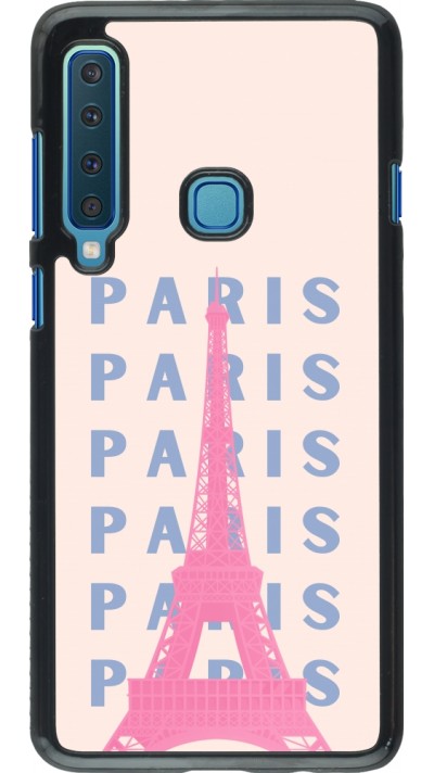 Samsung Galaxy A9 Case Hülle - Paris Pink Print