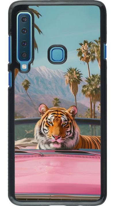 Coque Samsung Galaxy A9 - Tigre voiture rose