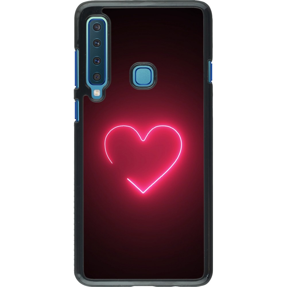 Samsung Galaxy A9 Case Hülle - Valentine 2023 single neon heart