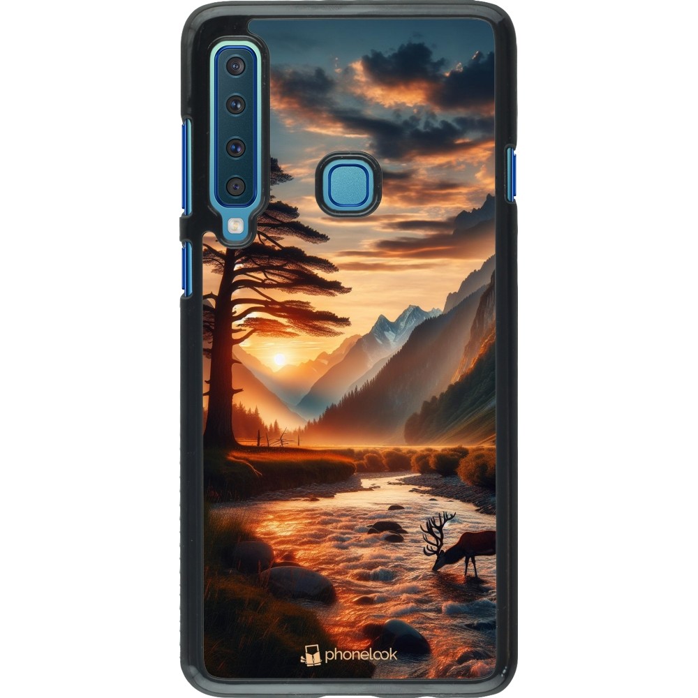 Samsung Galaxy A9 Case Hülle - Tal Sonnenuntergang Hirsch Baum