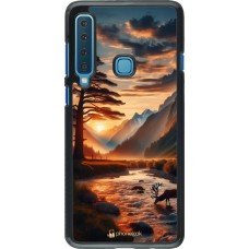 Samsung Galaxy A9 Case Hülle - Tal Sonnenuntergang Hirsch Baum