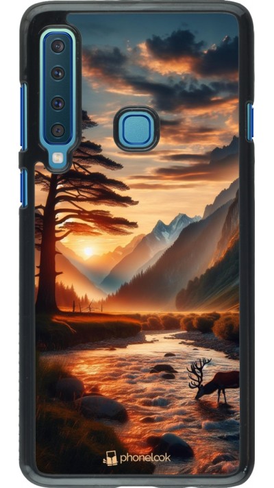 Samsung Galaxy A9 Case Hülle - Tal Sonnenuntergang Hirsch Baum