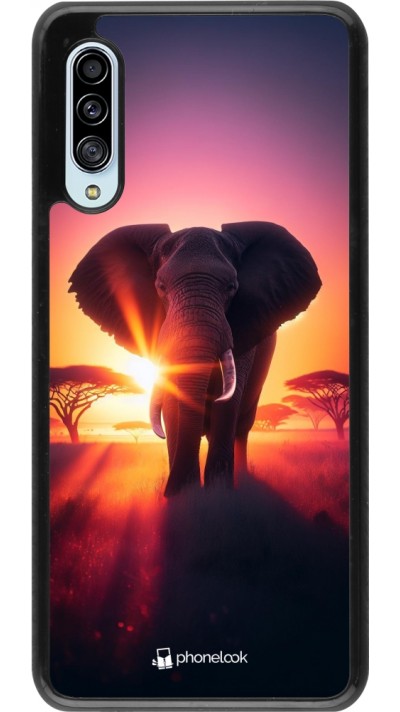 Samsung Galaxy A90 5G Case Hülle - Elefant Sonnenaufgang Schönheit