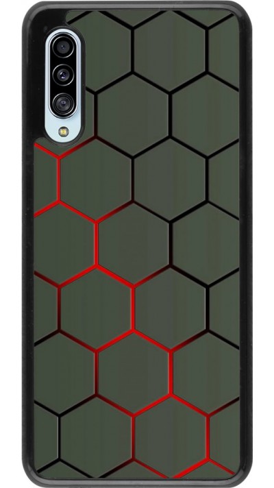 Hülle Samsung Galaxy A90 5G - Geometric Line red