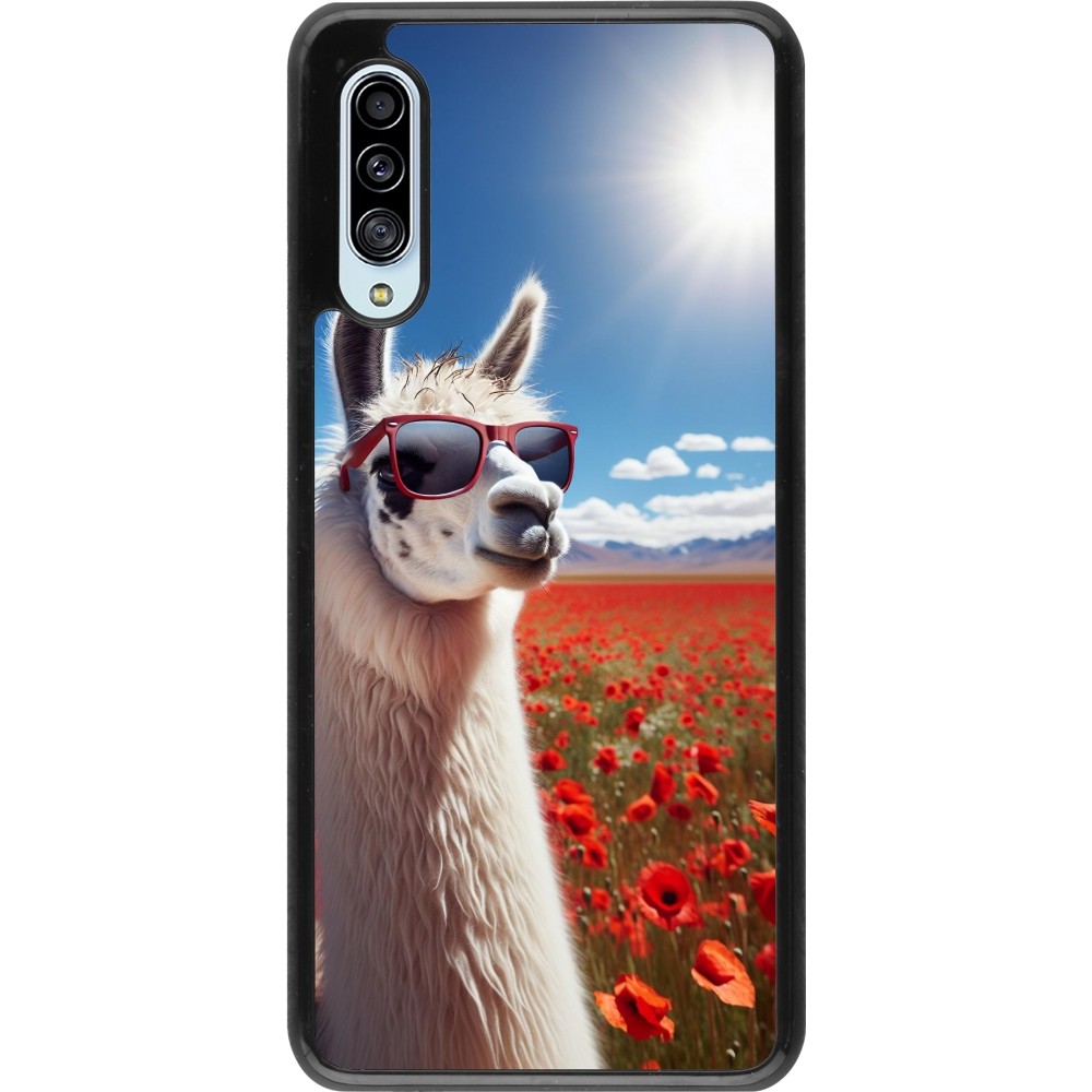 Samsung Galaxy A90 5G Case Hülle - Lama Chic in Mohnblume