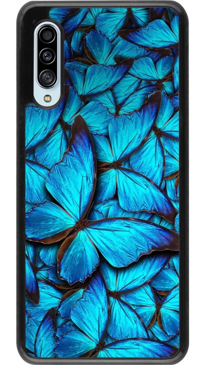 Hülle Samsung Galaxy A90 5G - Papillon - Bleu