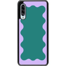 Samsung Galaxy A90 5G Case Hülle - Wavy Rectangle Green Purple