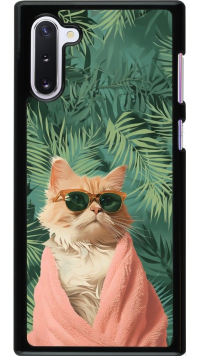 Samsung Galaxy Note 10 Case Hülle - Cat Summer Palms