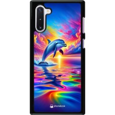 Samsung Galaxy Note 10 Case Hülle - Glücklicher Regenbogen-Delfin