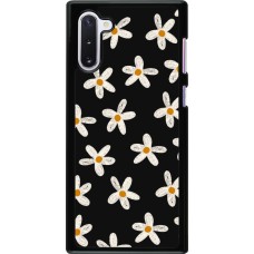 Samsung Galaxy Note 10 Case Hülle - Easter 2024 white on black flower