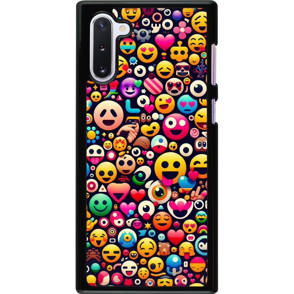 Samsung Galaxy Note 10 Case Hülle - Emoji Mix Farbe