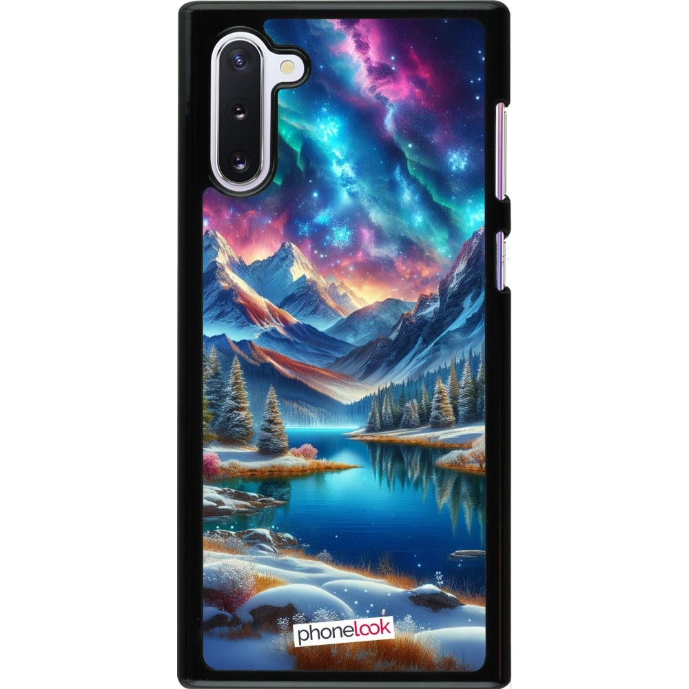 Samsung Galaxy Note 10 Case Hülle - Fantasiebergsee Himmel Sterne