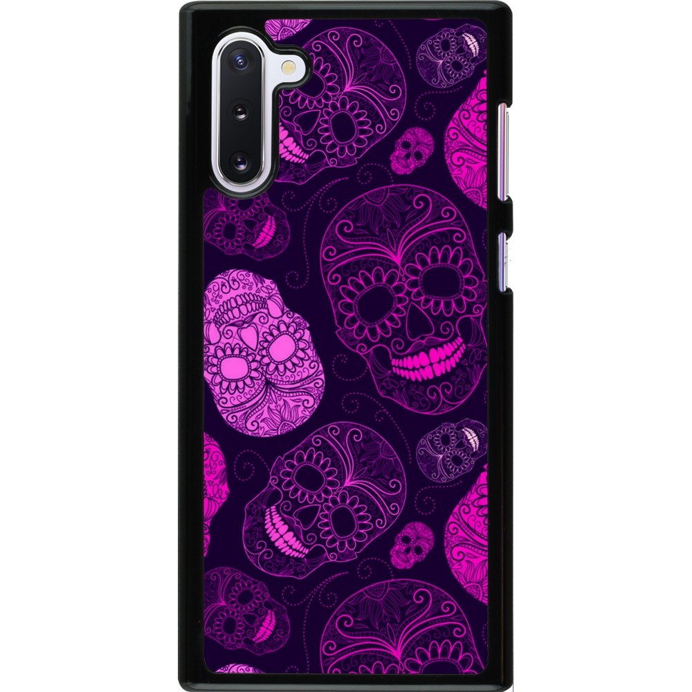 Samsung Galaxy Note 10 Case Hülle - Halloween 2023 pink skulls