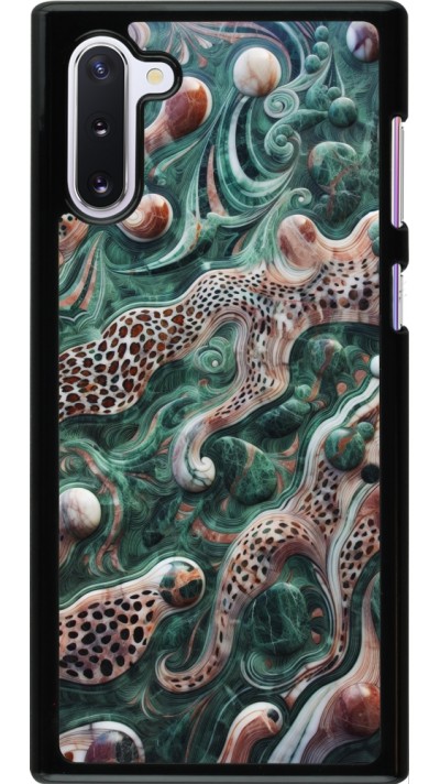 Samsung Galaxy Note 10 Case Hülle - Grüner Marmor und abstrakter Leopard