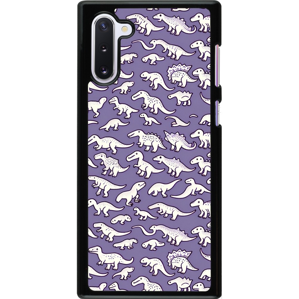 Samsung Galaxy Note 10 Case Hülle - Mini-Dino-Muster violett