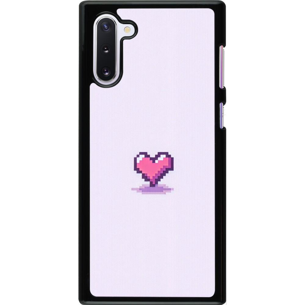 Samsung Galaxy Note 10 Case Hülle - Pixel Herz Hellviolett