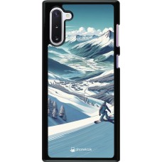 Samsung Galaxy Note 10 Case Hülle - Snowboarder Berg